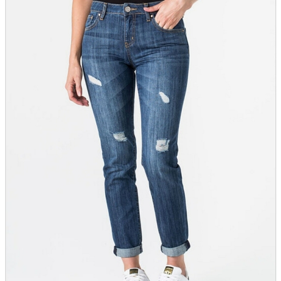 RSQ Chelsea Boyfriend Medium Wash Denim Jeans - Picture 1 of 12